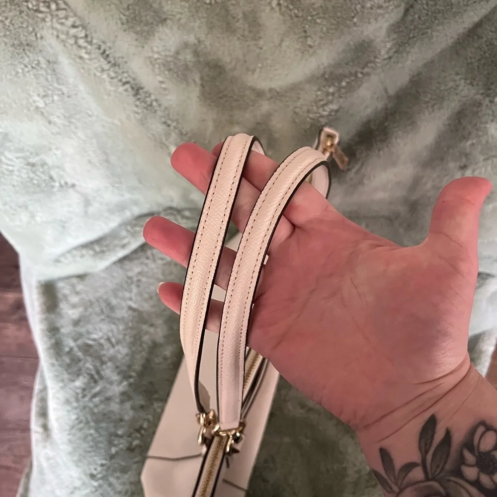 Coach White Leather Ava Tote Bag - Picture 9 of 11